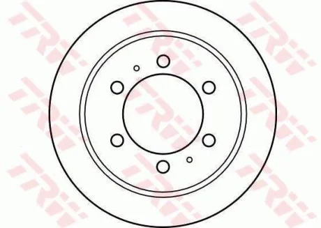 Диск гальмівний задн лів/прав DAEWOO KORANDO, MUSSO, REXTON SSANGYONG KORANDO, MUSSO, MUSSO SPORTS, REXTON / REXTON II 2.0-3.2 10.95- TRW DF4133