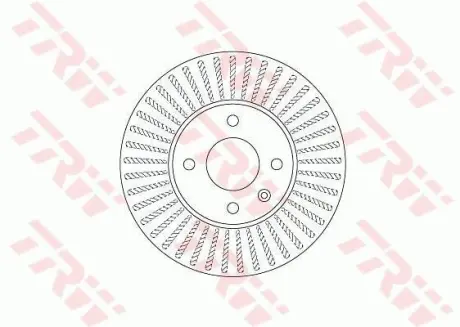 Диск гальмівний (1 шт.) CHEVROLET Aveo(T300)/Cobalt "F D=256mm "11>> ="" TRW DF6254