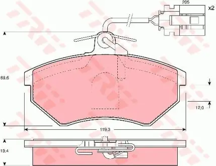 Колодки дискового тормоза TRW GDB1057