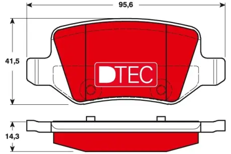 Комплект гальмівних колодок TRW GDB1481DTE