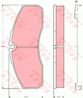 A_Гальмівні колодки дискові RENAULT Mascott 110/Mascott 130/Mascott 140/Mascott 150 ="" TRW GDB1610