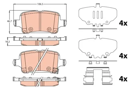 Гальмівні колодки дискові OPEL Insignia "R "17>> ="" TRW GDB2184