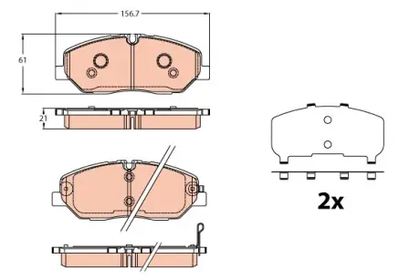 Колодки дискового тормоза TRW GDB2227