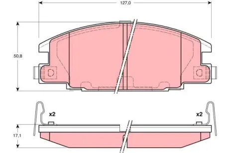 Комплект гальмівних колодок TRW GDB3161