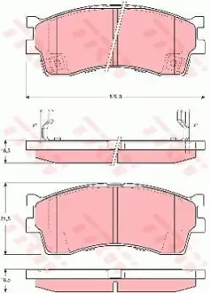 Комплект гальмівних колодок, дисковий гальмо TRW GDB3245