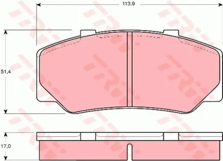 Гальмівні колодки дискові UMM - VOLVO Alter T/740/740 Estate/Combi/760/760 Estate/Combi/78 ="" TRW GDB329