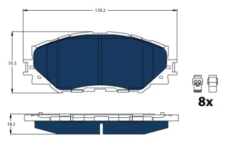 Комплект гальмівних колодок TRW GDB3425BTE