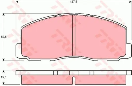 Гальмівні колодки дискові ISUZU (GM) - LONSDALE - MITSUBISHI Aska/YD/Colt/Cordia/Galant/Lancer/Lanc ="" TRW GDB355