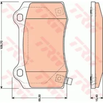 Гальмівні колодки дискові JEEP Grand Cherokee "R "10>> ="" TRW GDB4171