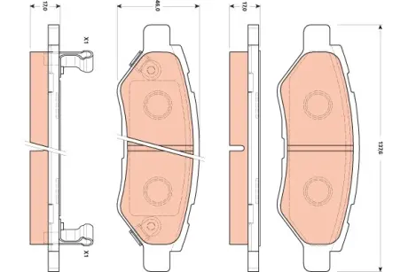 Гальмівні колодки дискові CADILLAC/CHEVROLET CTS/Camaro "F "08>> ="" TRW GDB4602