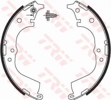 Гальмівні колодки барабанні TOYOTA/VW Hiace/Hilux/Taro ="" TRW GS8693