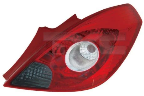 Ліхтар задній (P21/5W/P21W, колір повороту білий, колір скла червон) OPEL CORSA D Хетчбек 3D 01.11-12.14 11-11429-01-2 TYC 1111429012