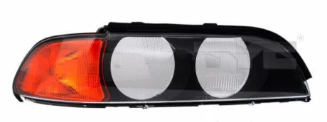 Скло фари з ущільненням Лів (помаранчевий поворотник) BMW 5 E39 11.95-09.00 20-0380-LA-2 TYC 200380LA2