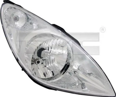 HYU i20 лів. H4 фара перед. TYC 20-12176-05-2