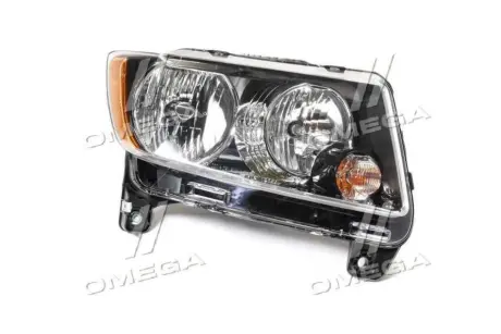 Фара права Jeep Compass (11-) чорна (20-9165-B0-1N) TYC 209165B01N