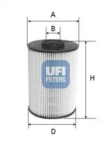 Паливний фільтр UFI 26.037.00