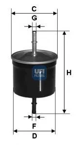 Фильтр топливный UFI 31.811.00