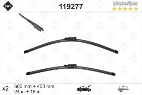 Щетки стеклоочистителя (600/450мм)) BMW 4 (F32/F36/F33/F82/F83) 13- SWF Valeo 119277