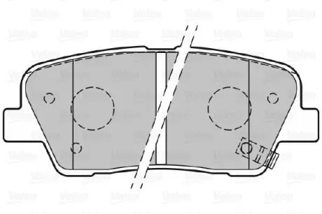 Гальмівні колодки дискові HYUNDAI/KIA Genesis/SantaFe/SorentoII "2,0-5,0 "R "08>> ="" Valeo 301134