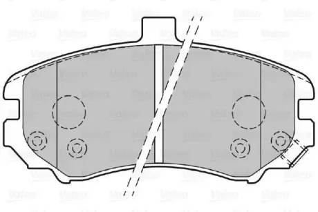 A_Гальмівні колодки дискові HYUNDAI Elantra "1,6-2,0 "F "00-06 ="" Valeo 301739