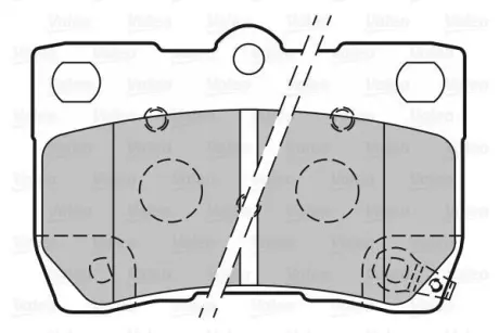 Гальмівні колодки дискові LEXUS GS/IS "2,2-4,3 "R "05-13 ="" Valeo 301888