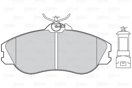 Гальмівні колодки дискові AUDI 100/200/80/90/Quattro "2,0-2,8 "F "83-96 ="" Valeo 302011