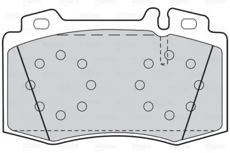 Гальмівні колодки дискові MERCEDES C-Class/CLK/CLS/E-Class/S-Class/SL/SLK "1,8-6,0 "F "92-12 ="" Valeo 302044