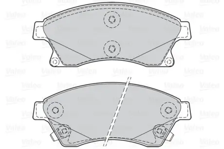 Гальмівні колодки дискові CHEVROLET/OPEL Aveo/Cruze/AstraJ "1,3-2,0 "F "12>> ="" Valeo 302130