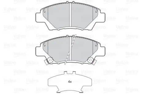Гальмівні колодки дискові HONDA CR-Z/Jazz/Insight "1,2-1,5 "F "08>> ="" Valeo 302158