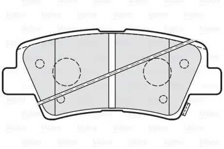 Гальмівні колодки дискові HYUNDAI/KIA/SSANGYONG i20/i30/i40/ix35/Tucson/Ceed "1,0-2,0 "R "10>> ="" Valeo 302219