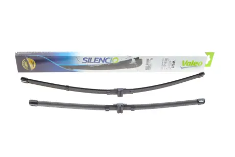 Комплект склоочисників SILENCIO FLAT BLADE SET / безкаркасні / 600 • 475 мм. / + спойлер / Valeo 574321