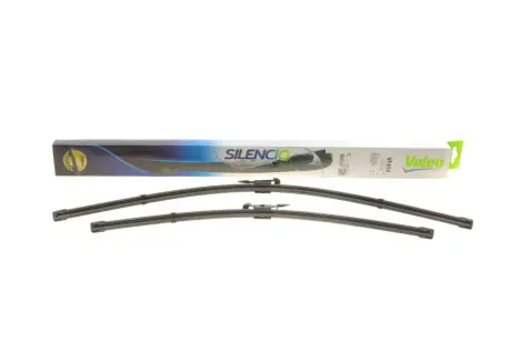 Комплект склоочисників SILENCIO FLAT BLADE SET / безкаркасні / 700 • 530 мм. / + спойлер / Valeo 574327