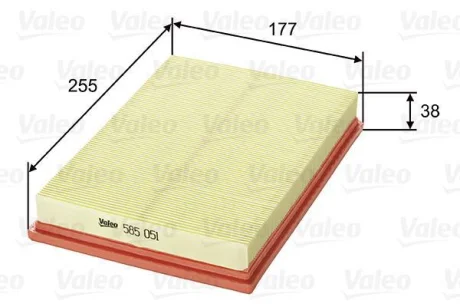 ФІЛЬТР ПОВІТРЯНИЙ FORD USA/FORD/MAZDA Probe/Fiesta/121 "1,0-3,0 "88-03 ="" Valeo 585051