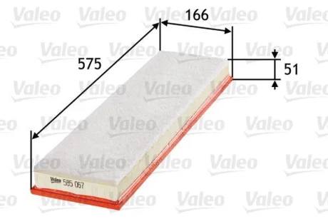ФИЛЬТР ВОЗДУШНЫЙ BMW 3/5/7 "2,5 "91-04 ="" Valeo 585067