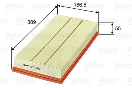 ФІЛЬТР ПОВІТРЯНИЙ AUDI/LAND ROVER/PORSCHE/VW Q7/Range Rover/Cayenne/Touareg "2,5-6,0 "02>> ="" Valeo 585146