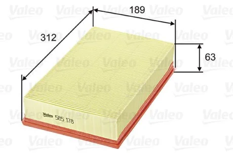 Фільтр повітряний Valeo 585178