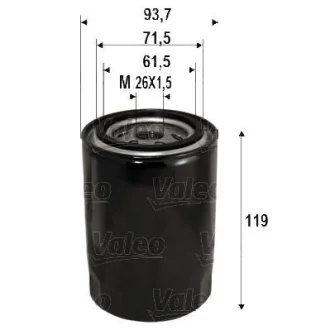Фільтр масляний HYUNDAI/KIA H-1/Carnival "2,5-2,9 "97>> ="" Valeo 586090