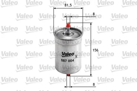 Фильтр топливный ALFA ROMEO/ALPINA/ALPINE/BERTONE/BMW 75/B3/V6/Freeclimber/3 "1,6-3,4 "71-06 ="" Valeo 587004