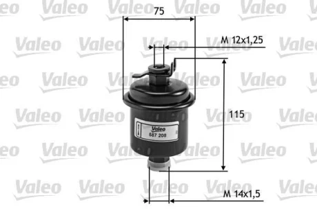 Фильтр топливный HONDA/ROVER/TOYOTA Civic/400/Paseo "1,3-3,5 "88>> ="" Valeo 587208