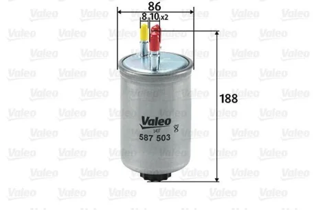 Фільтр паливний FORD/HYUNDAI/SSANGYONG/TATA Mondeo/Terracan/Actyon/Xenon "1,8-2,9 "99>> ="" Valeo 587503