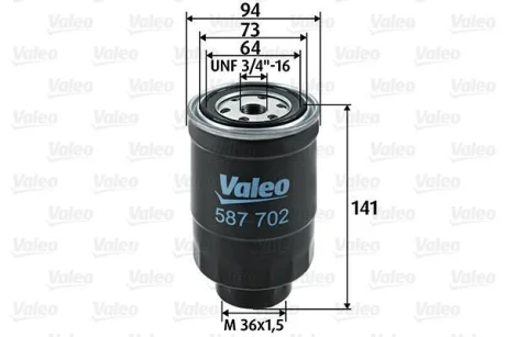 Фильтр топливный CARBODIES/FORD/LDV/LTI/NISSAN FX/Maverick/CUB/TX/Almera "1,7-4,0 "81>> ="" Valeo 587702