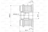 Шків генератора AUDI A4 B5, A4 B6, A6 C5, A8 D3, ALLROAD C5 SKODA SUPERB I VW PASSAT B5, PASSAT B5.5 1.6-3.0 11.94-03.08 VAL Valeo 588041 (фото 2)