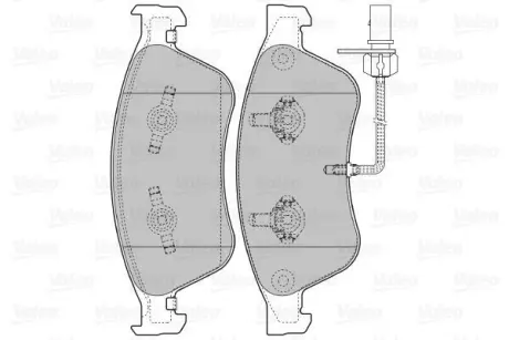 A_Гальмівні колодки дискові AUDI/VW A6/A8/Phaeton "2,8-6,0 "02-16 ="" Valeo 598845