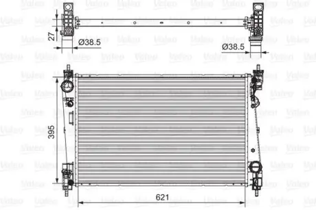 Радіатор двигуна VAL701655 Valeo 701655