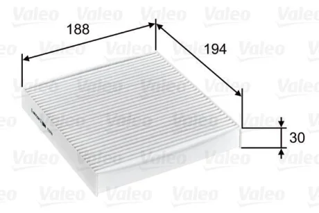 Фільтр салону FIAT/LANCIA Panda/Ypsilon "0,9-1,4 "07>> ="" Valeo 715755