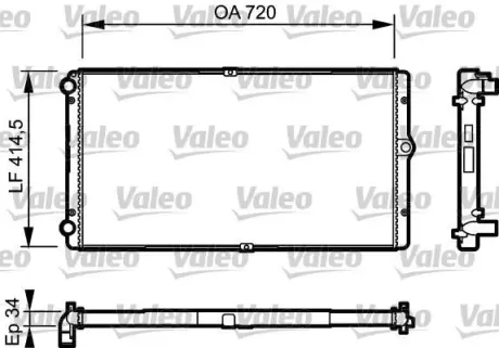 Радіатор двигуна VAL732177 Valeo 732177
