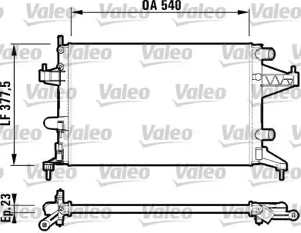 Радіатор двигуна VAL732825 Valeo 732825