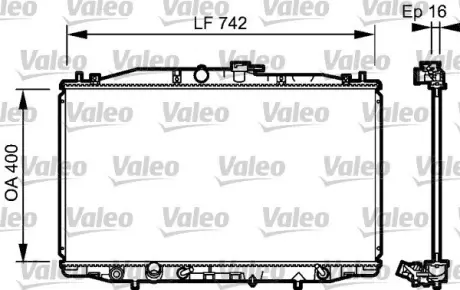 Радіатор двигуна VAL735049 Valeo 735049