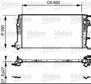Радіатор двигуна VAL735182 Valeo 735182