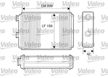 Радiатор пiчки FIAT/LANCIA Doblo/Idea/Punto/Musa/Ypsilon "1,2-1,9 "03>> ="" Valeo 812280